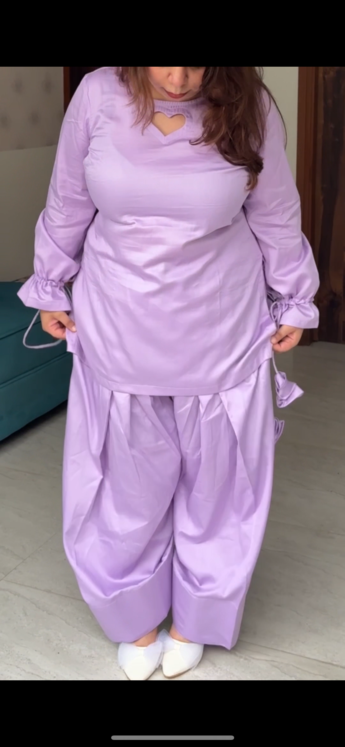 Dilruba Farshi set ( Lavendar )