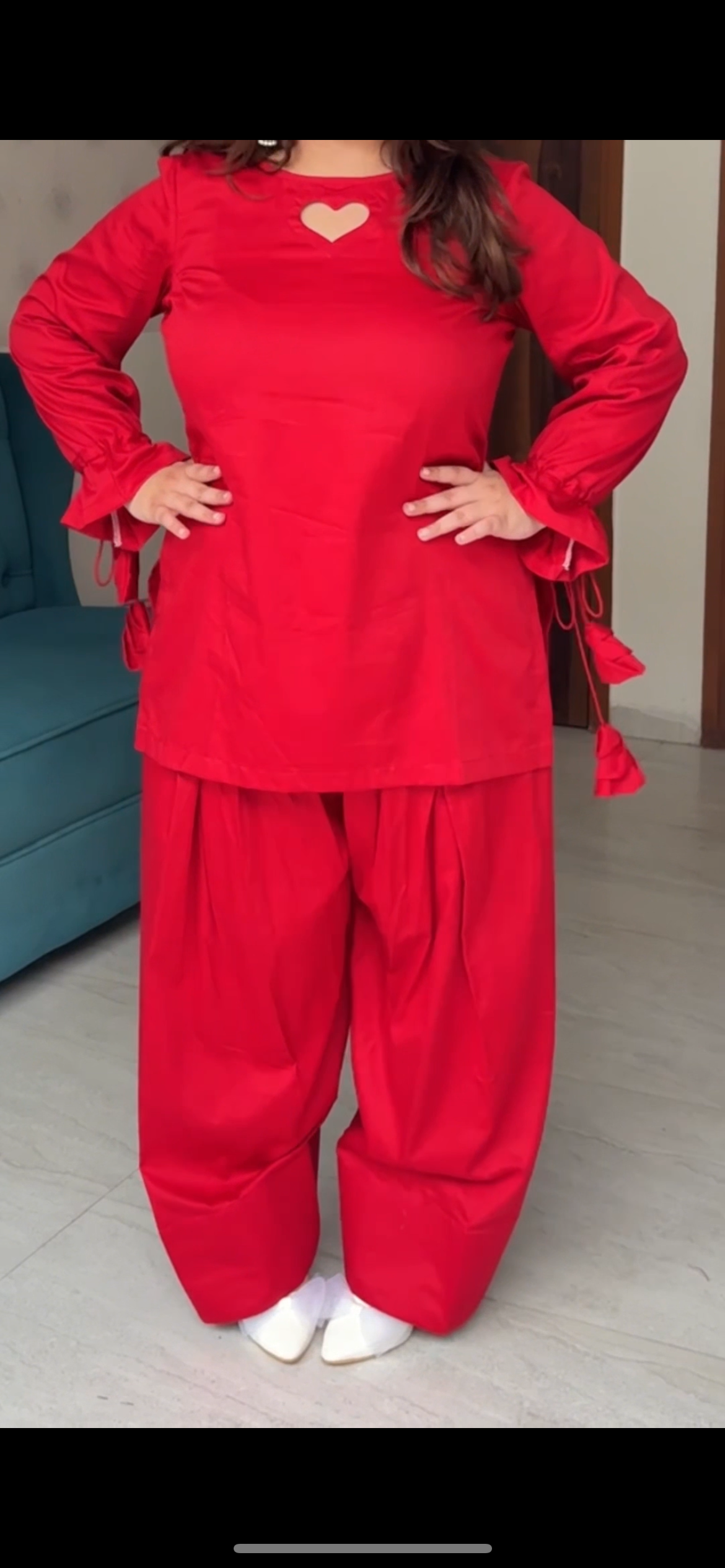 Dilruba Farshi set ( red)