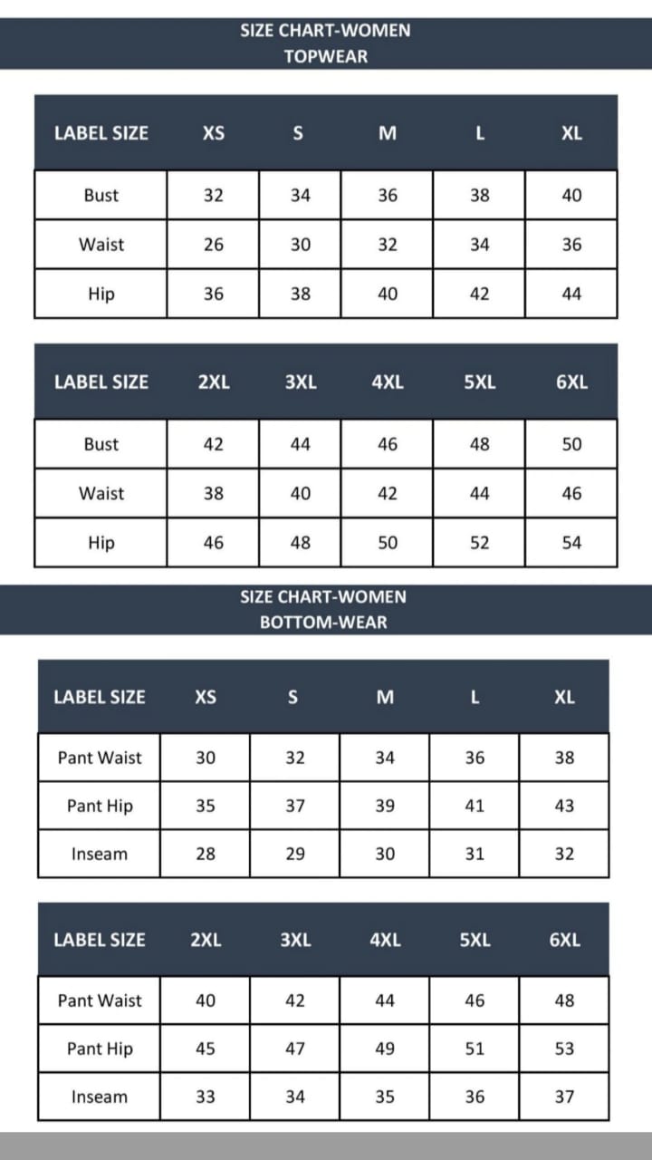 size chart both