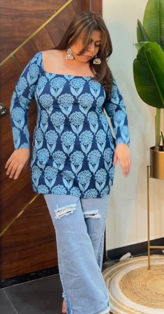 Indigo back Dori kurti