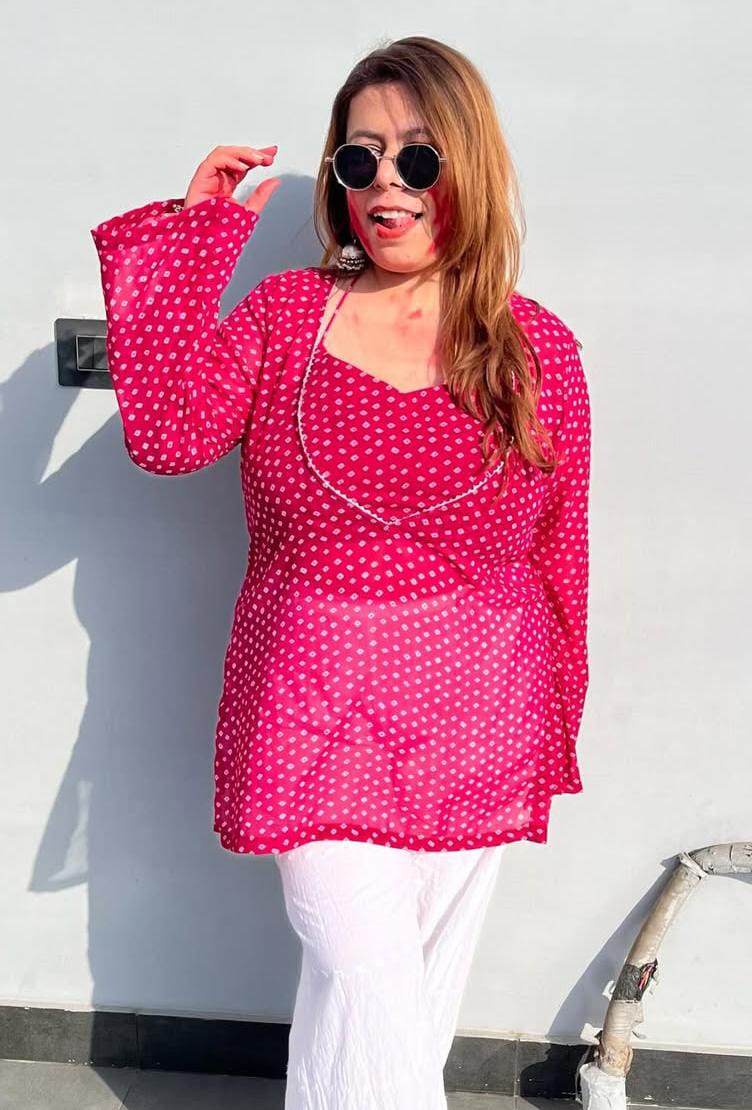 Boho kurti – Pink