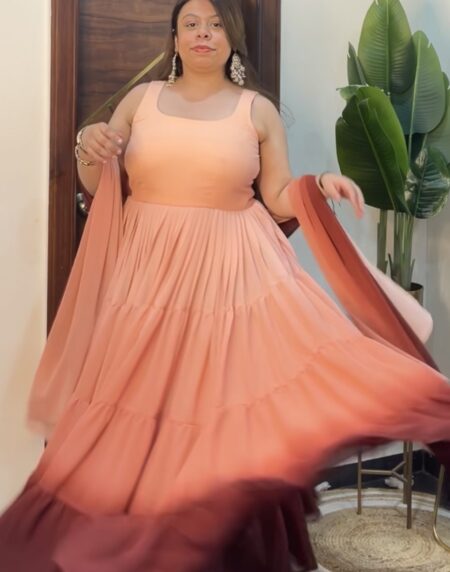 Ombré layered Anarkali