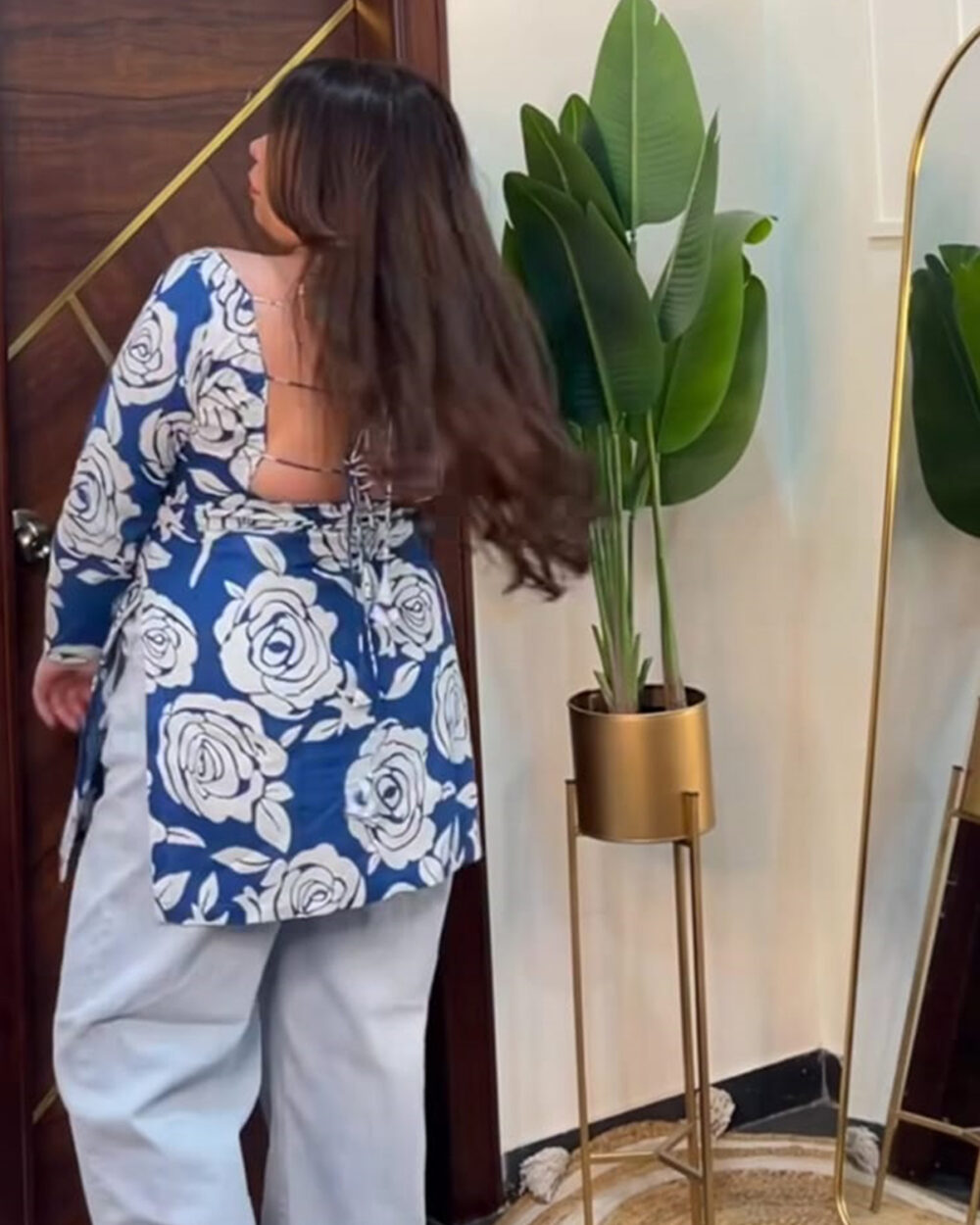 Blue rose kurti