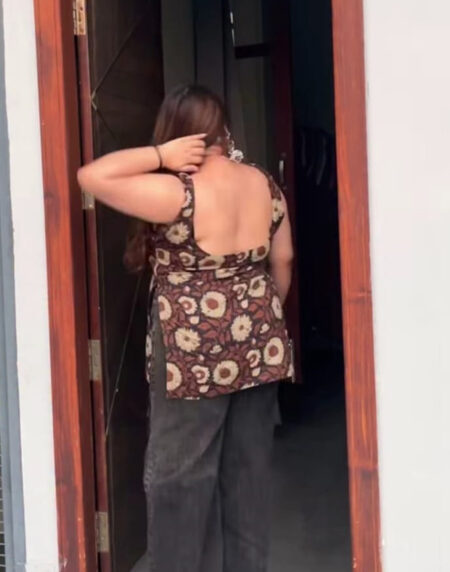 Brown Floral Kurti