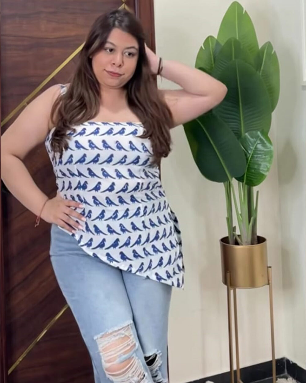 White asymmetrical kurti