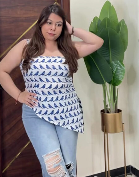 White asymmetrical kurti