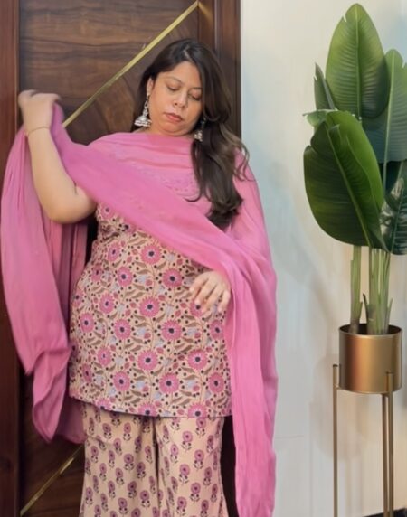 Y2K floral kurta set