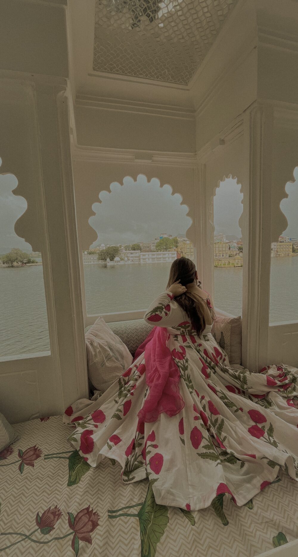Handblock printed Anarkali - Image 3