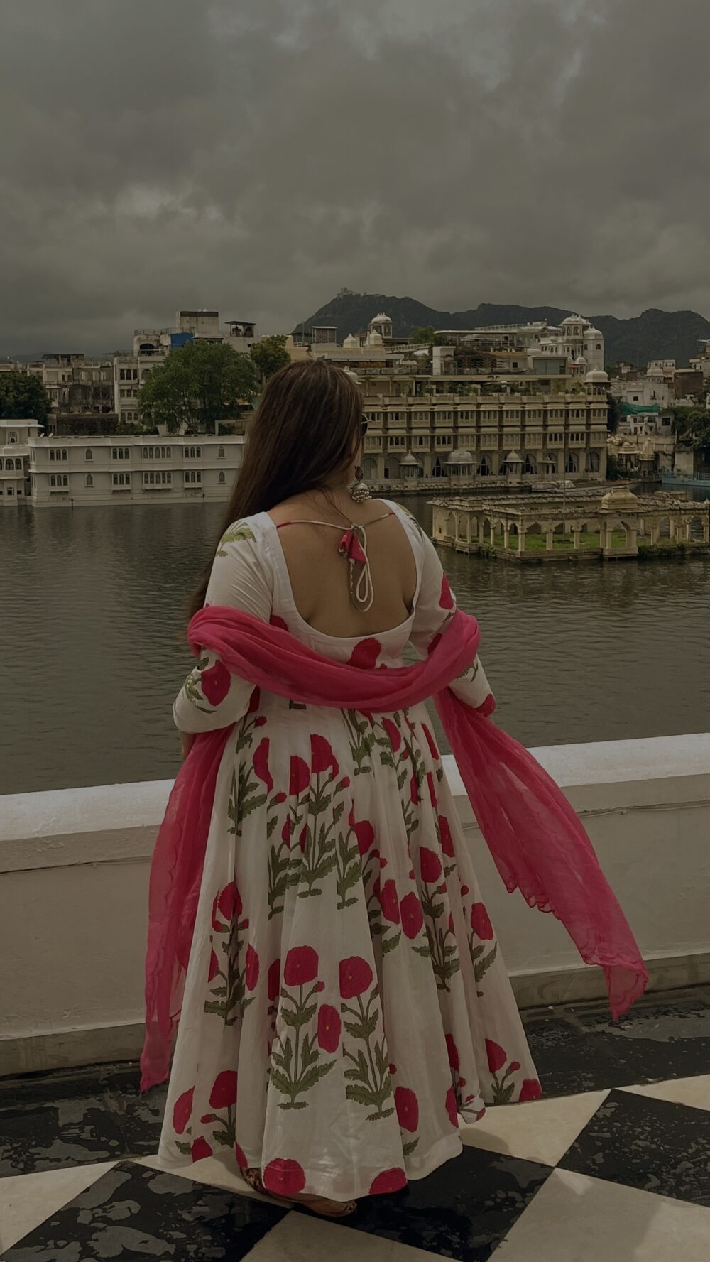 Handblock printed Anarkali - Image 2