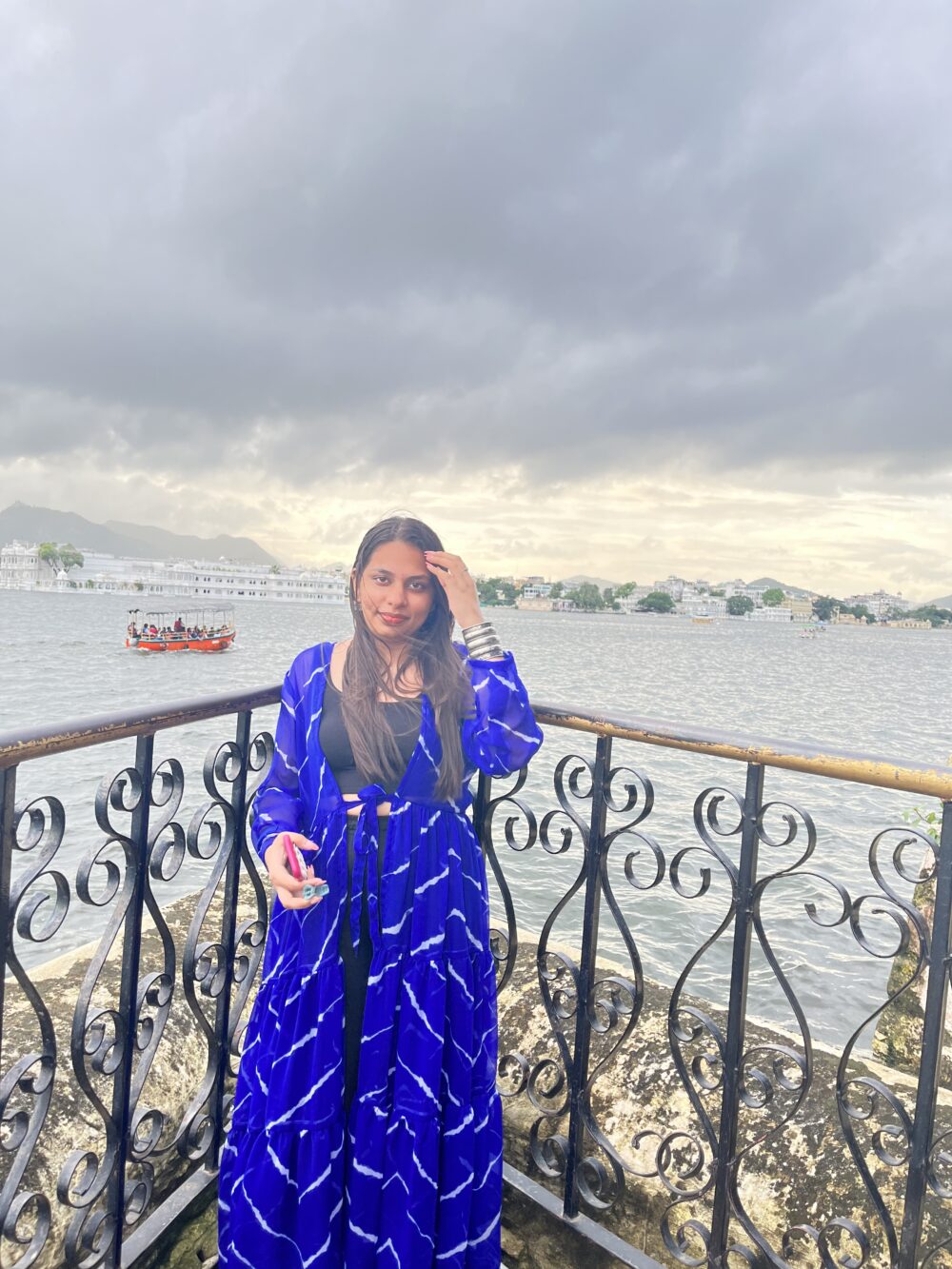 Blue lehriya shrug - Image 3